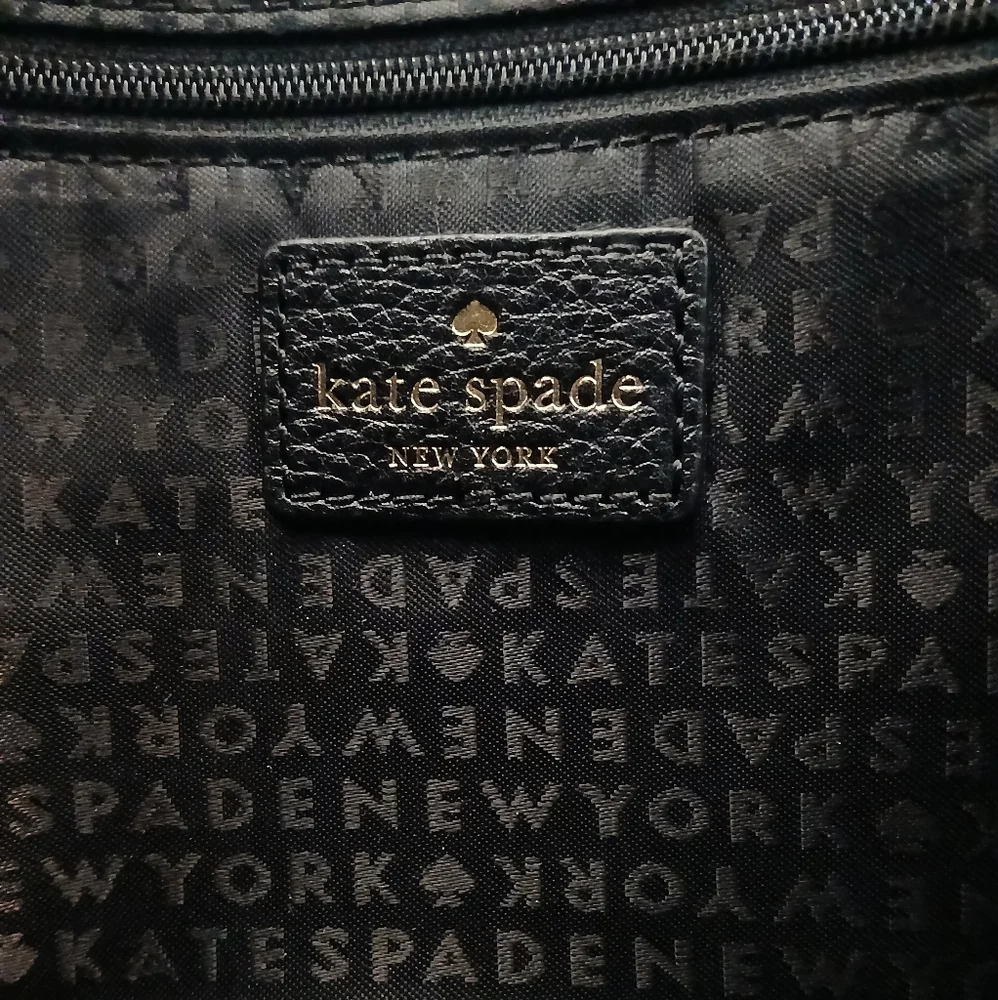 Kate Spade Carena Kay Street Pebble Handbag Purse Black Leather Satchel